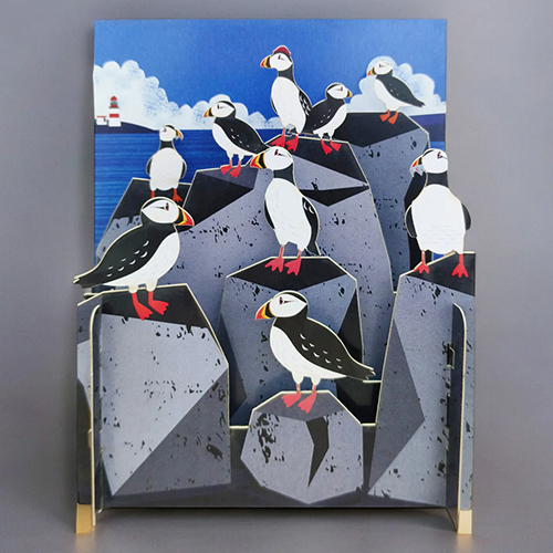 Puffins Card - Click Image to Close