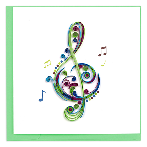 Treble Clef Card - Click Image to Close