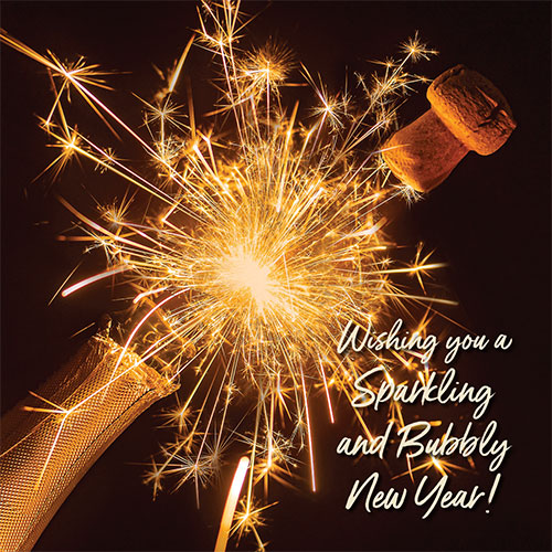 Sparkling And Bubbly New Year Greeting Card - Click Image to Close