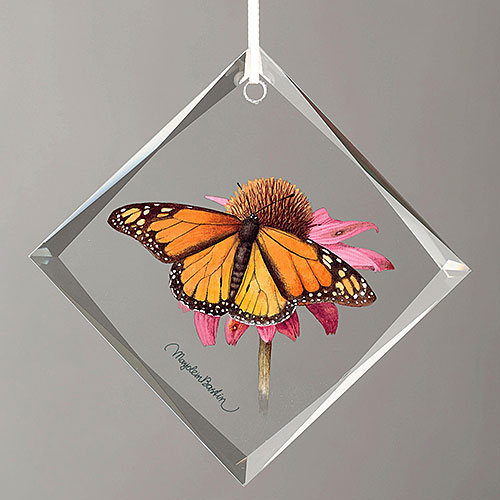 Monarch on Echinacea Ornament - Click Image to Close